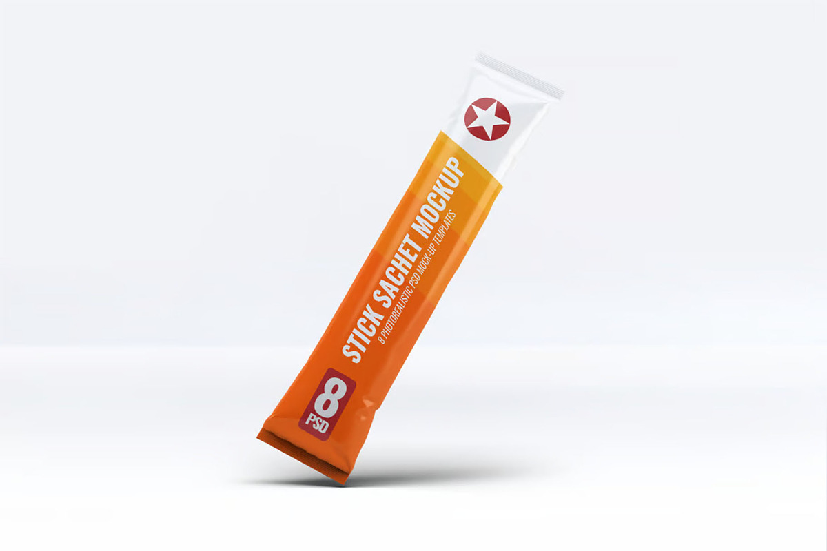 Stick Sachet Mock-Up, a Product Mockup by DesignRushMarket (Photo 5 of 8)
