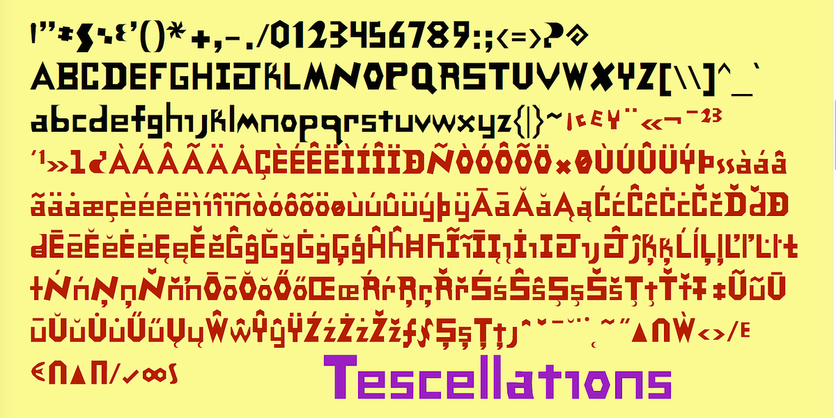 Tescellations, a Symbol Font by Ingrimayne Type (Photo 3 of 5)