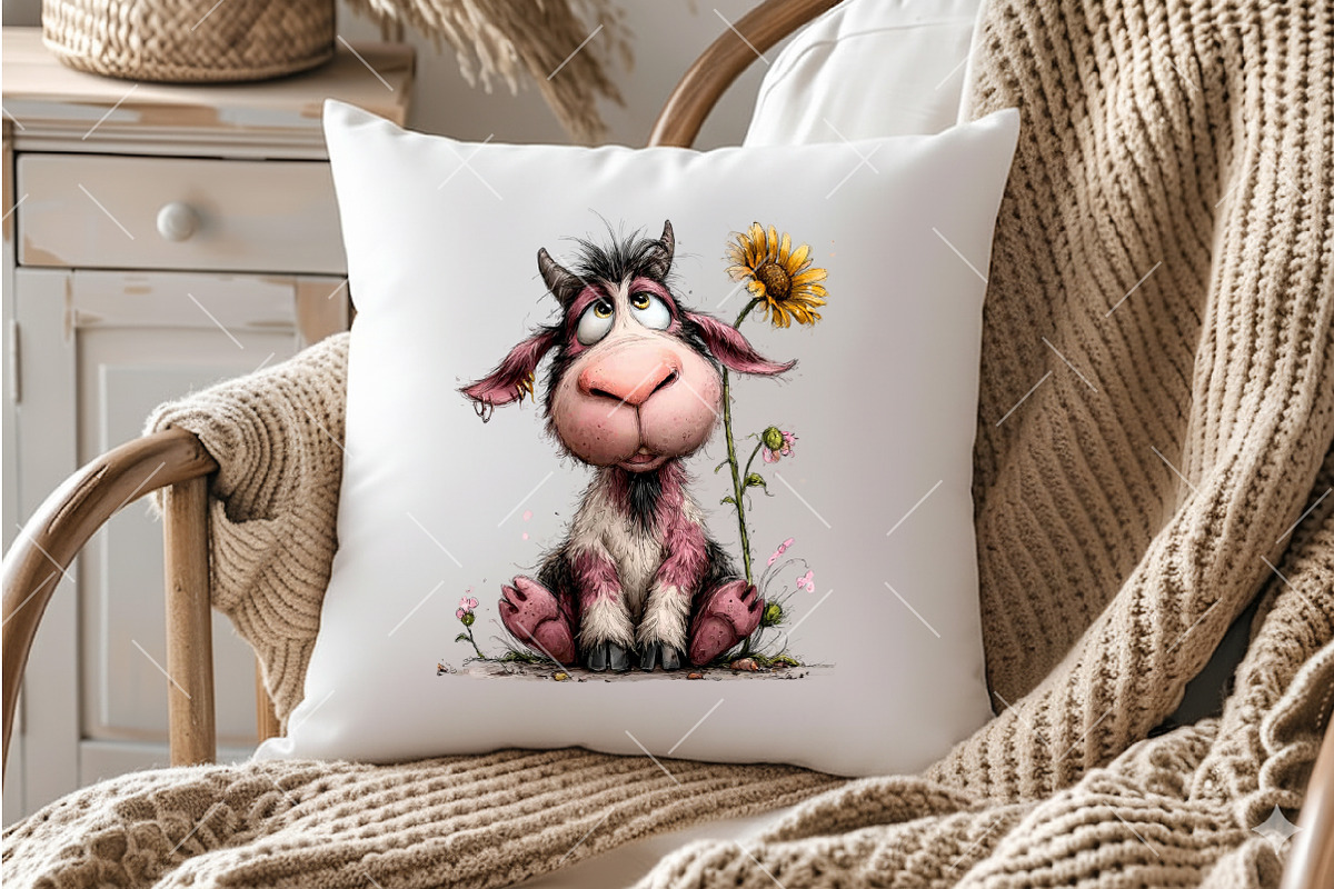 Summer Funny Sunflower Animals Clipa, an Illustration by OK Design (Photo 5 of 6)