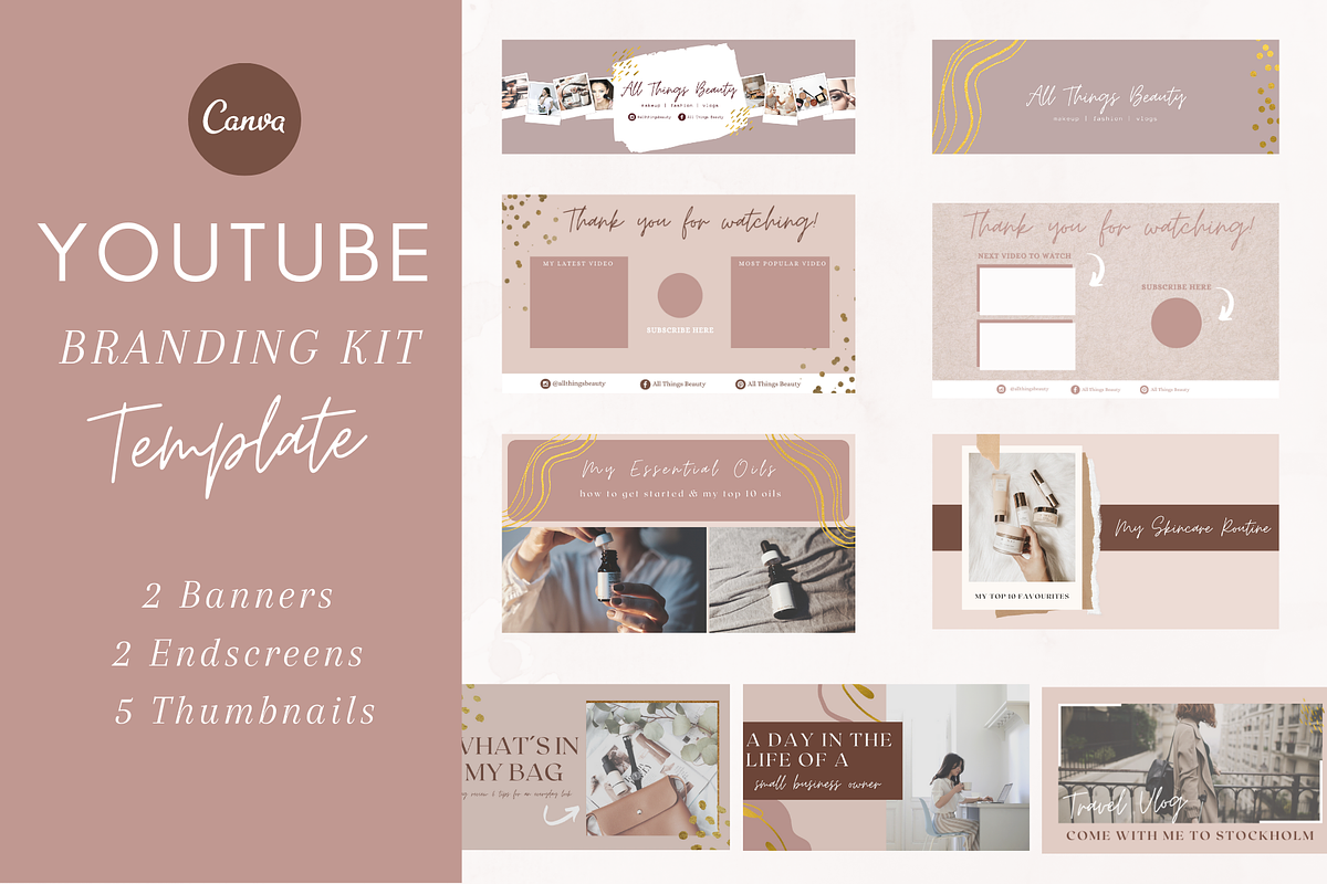 YouTube Branding Template, a Social Media Template by Tegefeldt Design (Photo 1 of 7)
