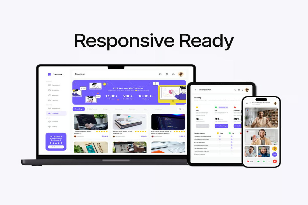 Courses - Courses Dashboard UI KIT, an UI Kit Template by Lumina_ui_ux202 (Photo 5 of 7)
