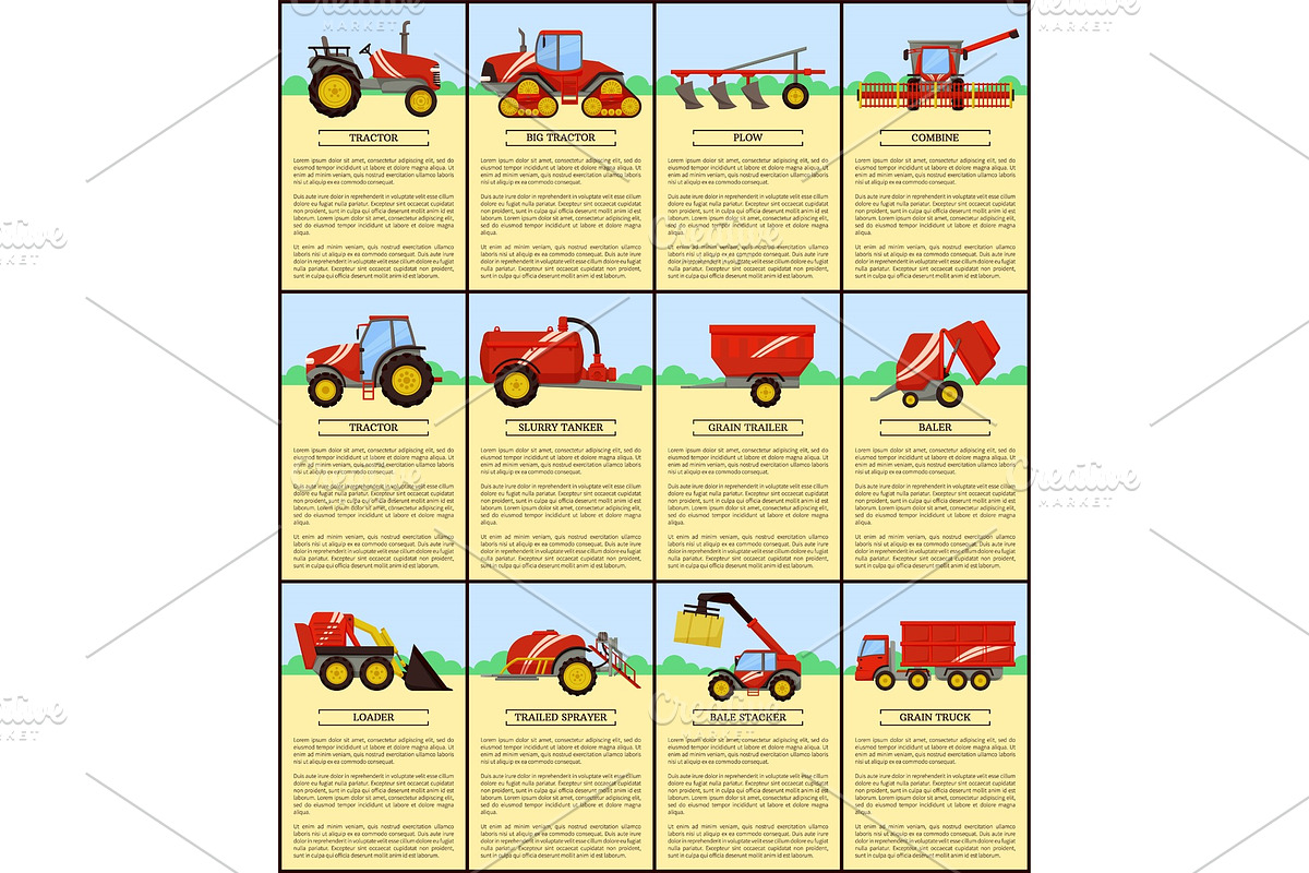 Big Tractor and Slurry Tanker Vector, an Illustration by robuart