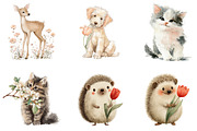 Whimsical Animals Spring Clipart, an Illustration by DreamArtGraphic (Thumbnail 2 of 4)