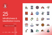 Mindfulness & Meditation Filled Line, an Icon by IconBunny (Thumbnail 1 of 2)