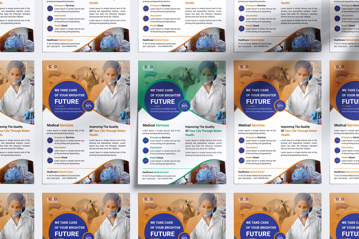Corporate Medical Flyer, a Flyer Template by Vectorzone (Photo 3 of 3)