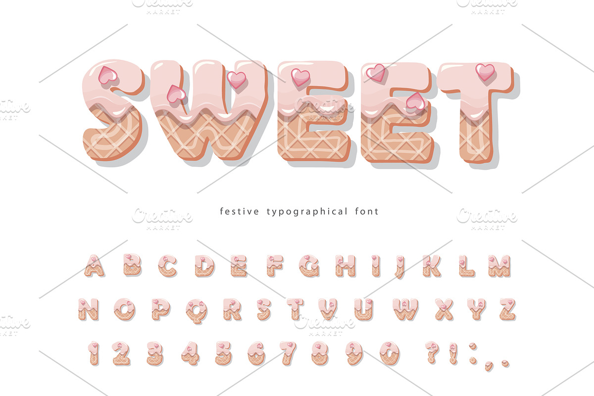 Cake cartoon alphabet. Cute sweet, an Object Graphic by cutelittlethings