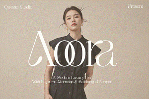 Aoora - Modern Luxury Serif, a Serif Font by Qweera Studio