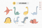 Cute Dinosaur clipart & ABC, an Object Graphic by Cuteanny Design (Thumbnail 3 of 5)