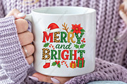 Merry and Bright Christmas PNG, an Illustration by CraftArtStudio (Thumbnail 2 of 4)