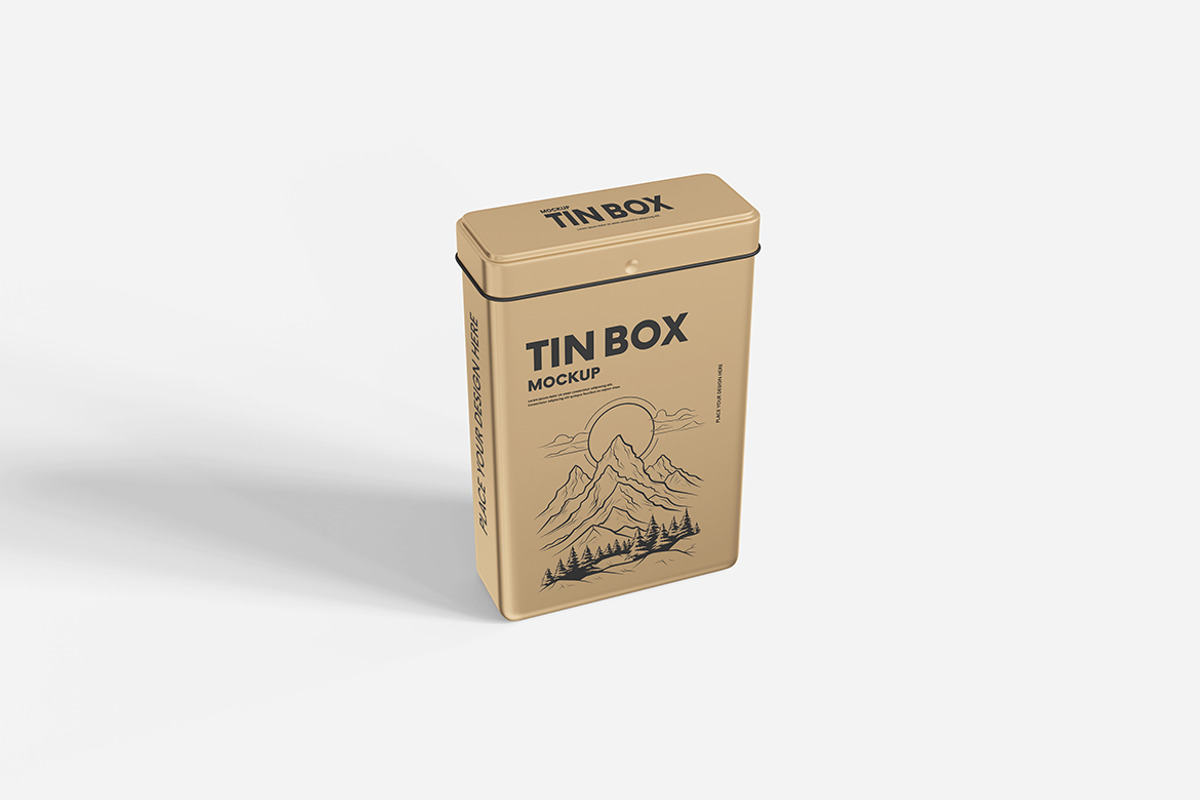 Tin Box Mockup, a Product Mockup by MrLetters (Photo 2 of 5)