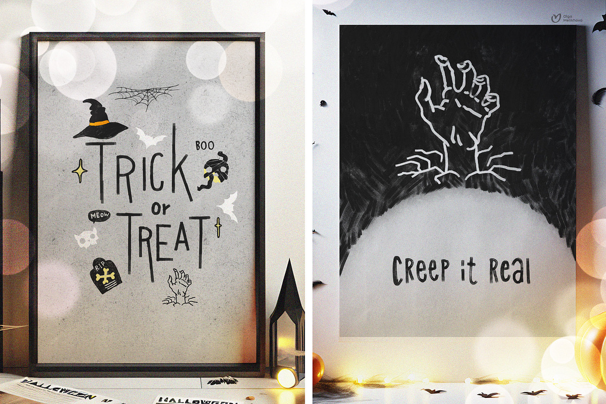 Halloween Bundle png, Hand-drawn, a Graphic by ollalya (Photo 9 of 11)