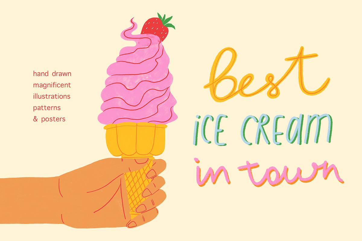 Best Ice Cream in Town, a Food Illustration by Annakniaz (Photo 1 of 13)