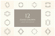 Hand Drawn Luxury Crest Logo, a Branding & Logo Template by Logosava (Thumbnail 1 of 5)