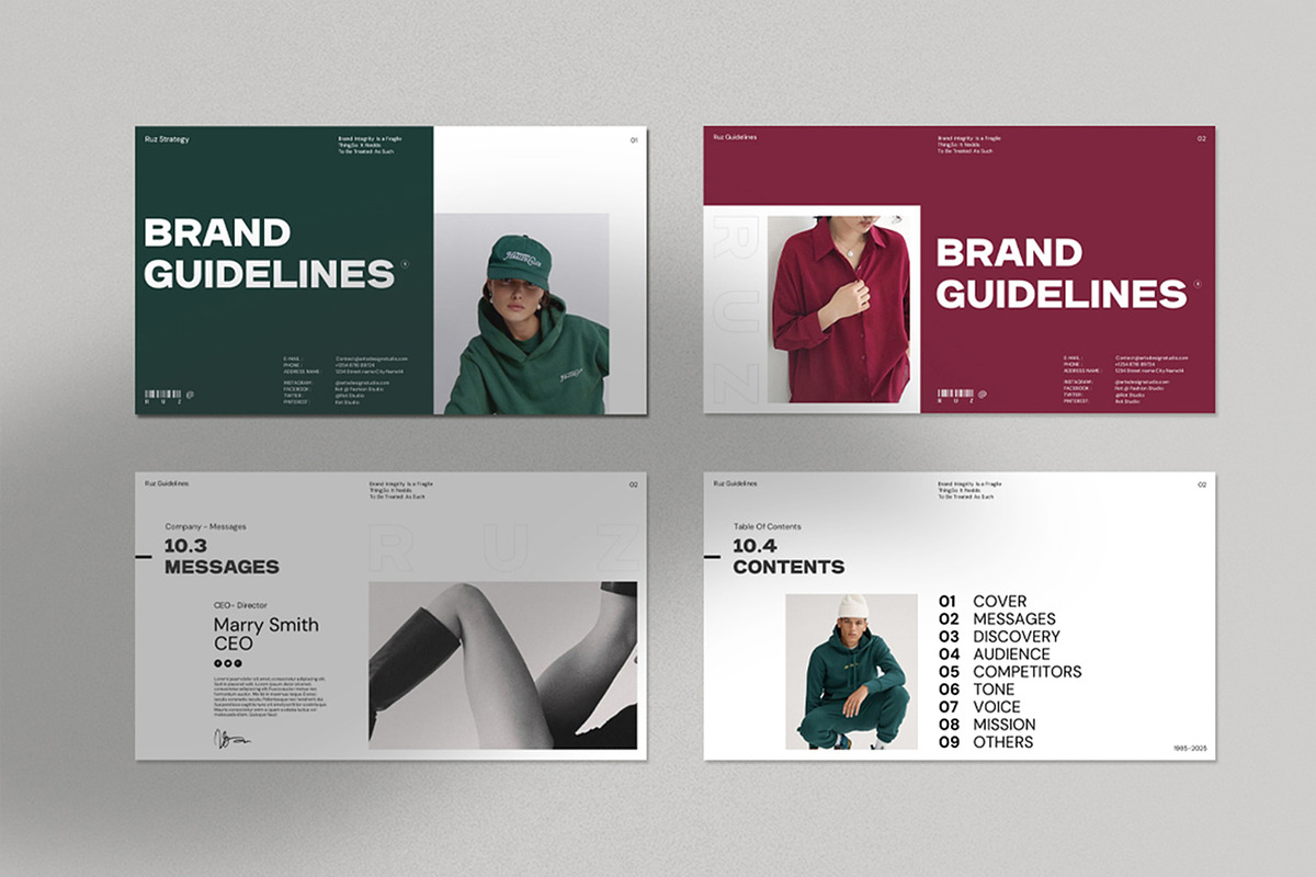 Brand Guideline PowerPoint, a Presentation Template by Dream-Lab (Photo 2 of 12)