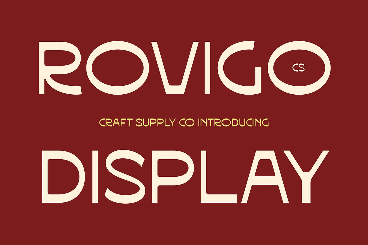 CS Rovigo – Retro Font, a Sans Serif Font by Craft Supply Co. (Photo 1 of 8)