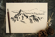 Mountain Vintage Sketches, an Illustration by Epine (Thumbnail 3 of 5)