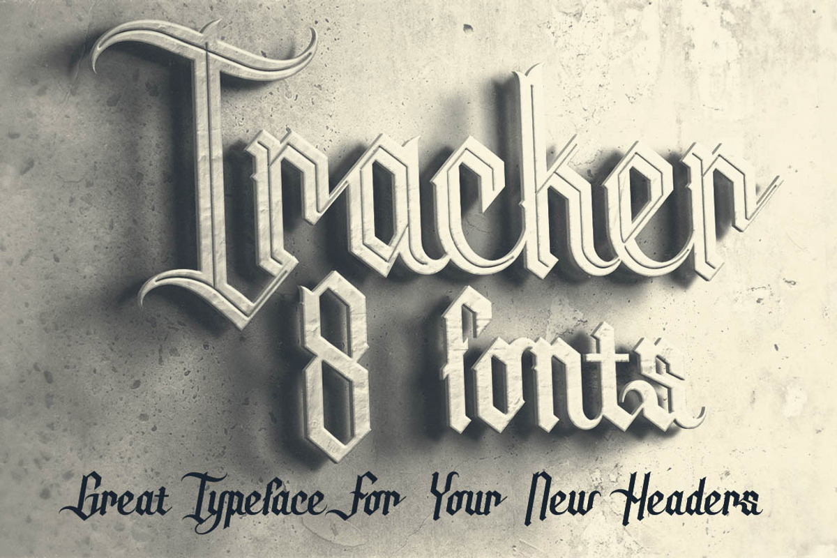 Tracker - Vintage Style Font preview 4