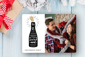 happy new year holiday card