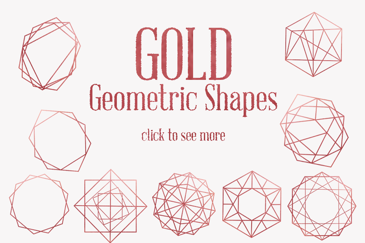 Metallic Geometric Shapes, an Illustration by Dream in Watercolor