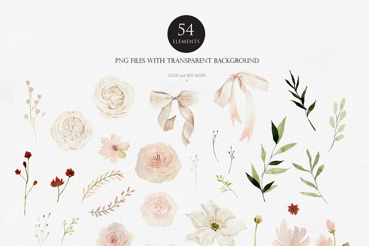 Watercolor Olive Green Flower, an Illustration by Beigetime (Photo 2 of 10)