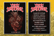 Dawnee Thrash Metal Display Font, a Font by Ronny Studio (Thumbnail 3 of 9)