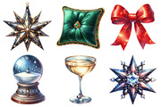 Watercolor Elegant Christmas Clipart, an Illustration by Daily.Designs (Thumbnail 4 of 5)
