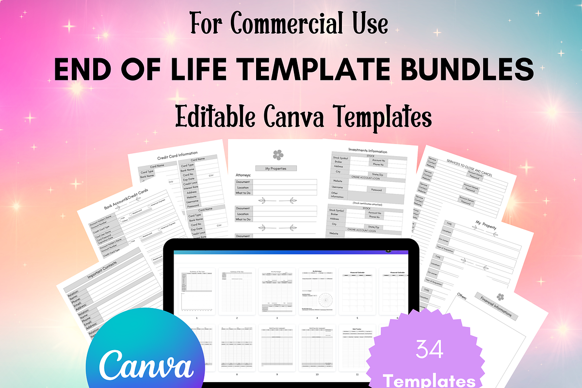 End Of Life Planner Canva Templates, a Brochure Template by LA Design (Photo 1 of 9)