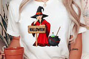 Halloween Cauldron Witch PNG, an Illustration by Craft Nest (Thumbnail 2 of 6)