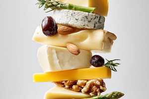 Gourmet cheese stack, a Food & Drink Photo by MistyDay
