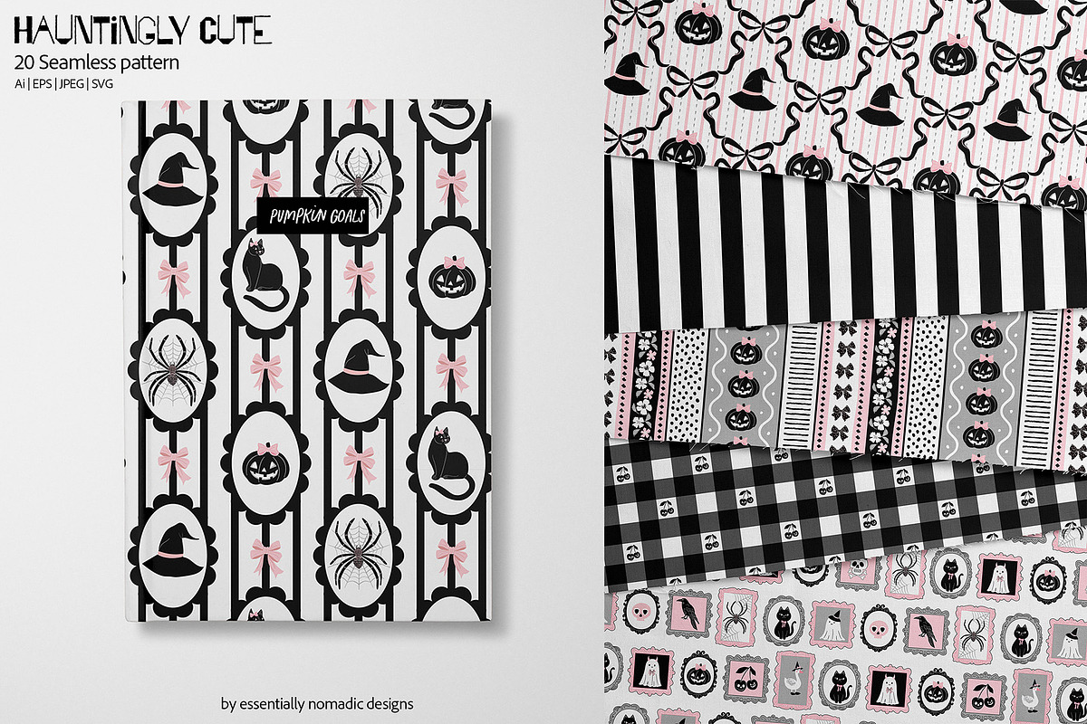 Coquette Halloween Seamless Pattern, a Pattern Graphic by Essentially Nomadic (Photo 4 of 10)