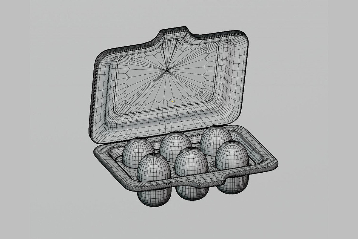 Egg cardboard package egg case, an Object 3D Model by fahad121 (Photo 5 of 7)