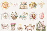 Sunny Easter Day Clipart, an Illustration by NadiaTheronArt (Thumbnail 3 of 5)