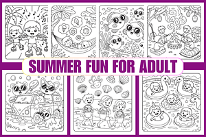 Summer Fun For Adults Vol-01, a Seasonal Illustration by Coco Bloom
