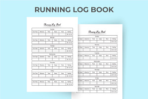 Running Log Book KDP Interior Vector