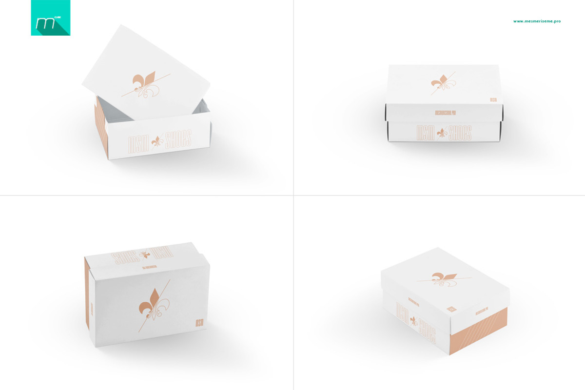 Shoes Box Type 1 Mock-up, a Packaging Mockup by BlackMocca (Photo 2 of 6)