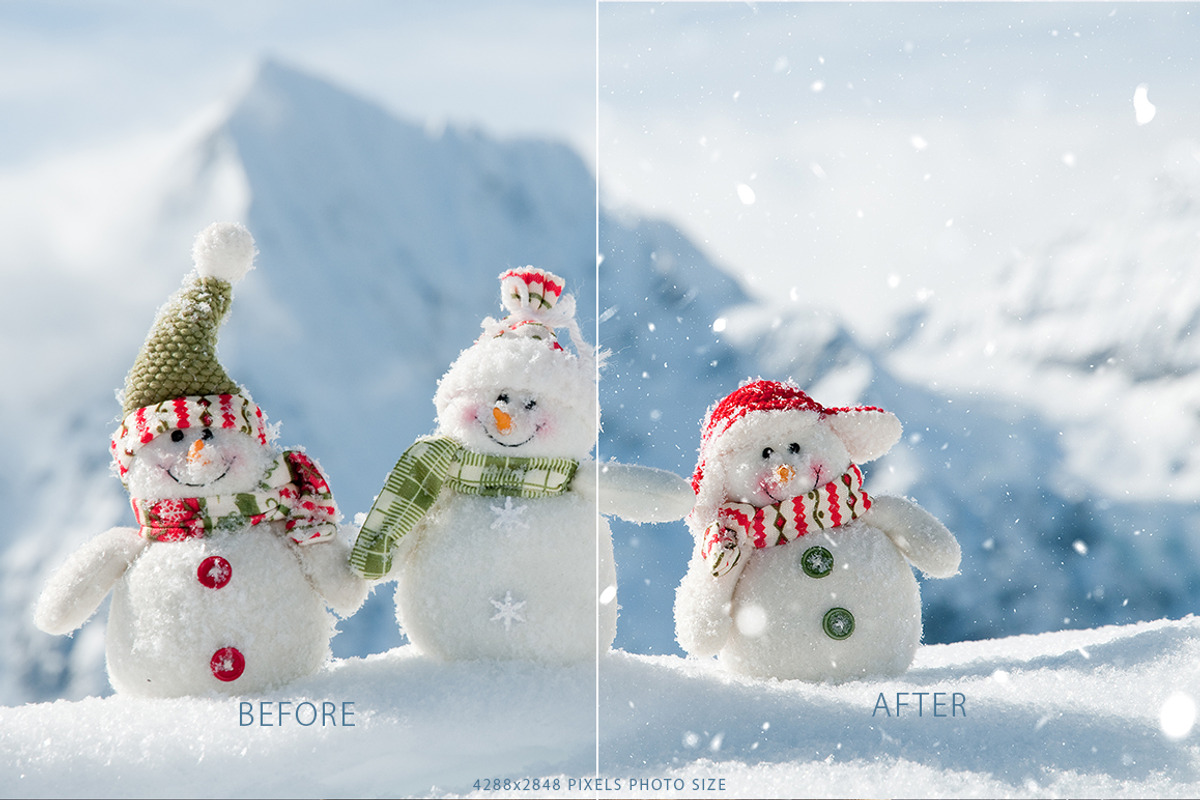 Real Snow Photoshop Action preview 8