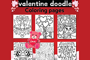 Happy Valentine's Day Coloring Sheet, a Decorative Illustration by Sourcedigi (Thumbnail 1 of 3)
