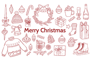 Merry Christmas Cozy Clipart