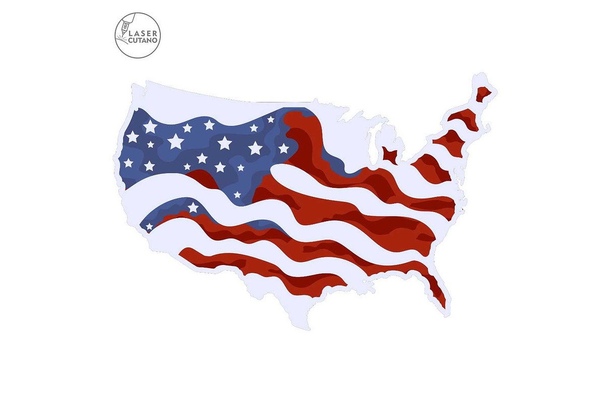 Independence Day Template USA Flag, a Templates & Theme by LaserCutano (Photo 4 of 7)