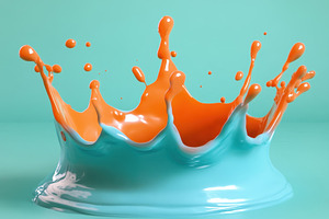 Dynamic collision of turquoise, a Photo by Pavel_design