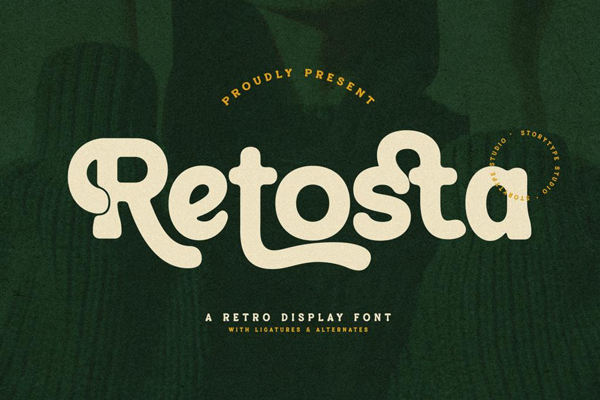 Retosta Retro Display Font, a Sans Serif Font by Storytype Studio (Photo 1 of 15)