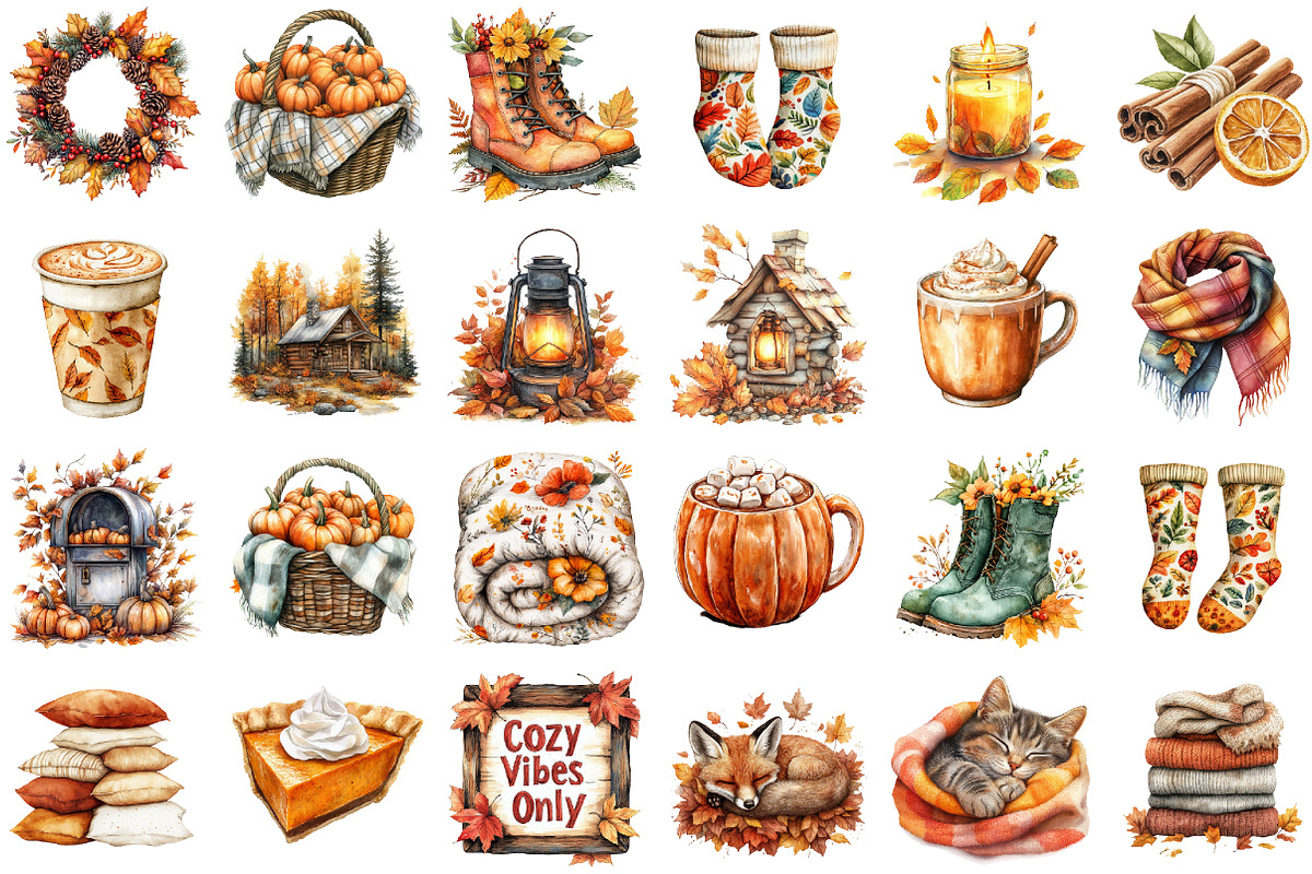 Cozy Autumn Sublimation Clipart, an Illustration by Sublimation Artist (Photo 2 of 6)