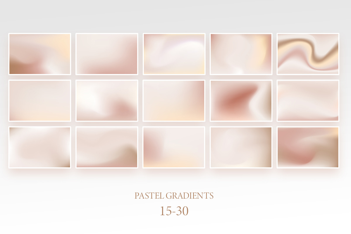 Pastel Gradients Set, a Texture Graphic by Olga Ryzychenko (Photo 4 of 6)