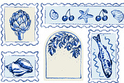 Hand drawn Amalfi coast postage, a Food Illustration by Zimages (Thumbnail 3 of 3)