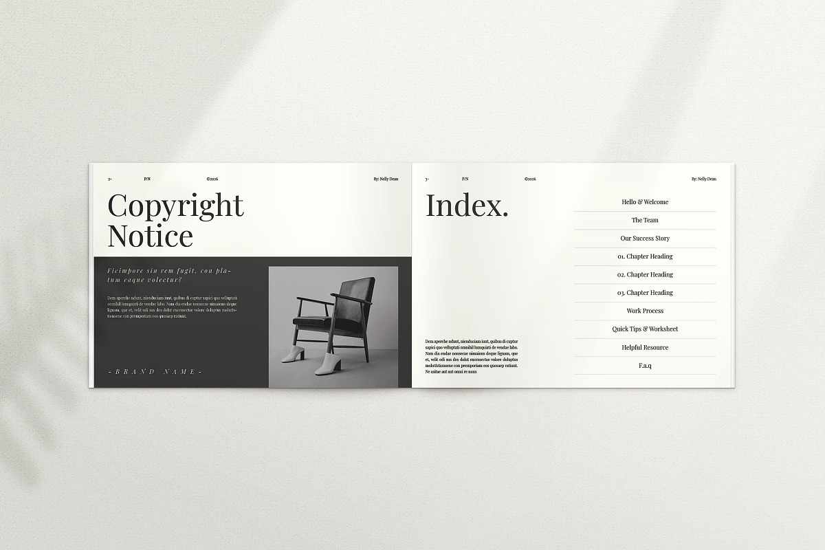 Book Title Layout Landscape Template, a Brochure Template by ArtisanaAura (Photo 3 of 11)