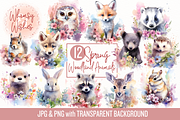 Spring Woodland Animals Watercolor, an Animal Illustration by Whimsy & Wishes (Thumbnail 1 of 8)