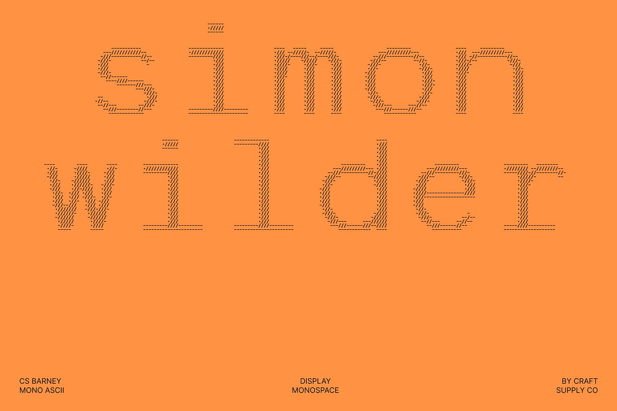 CS Barney Mono Ascii, a Sans Serif Font by Craft Supply Co. (Photo 3 of 8)