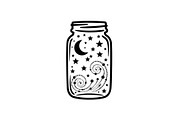 Cosmic Galaxy Jar Design Bundle, an Illustration by Creativeshirt (Thumbnail 26 of 31)