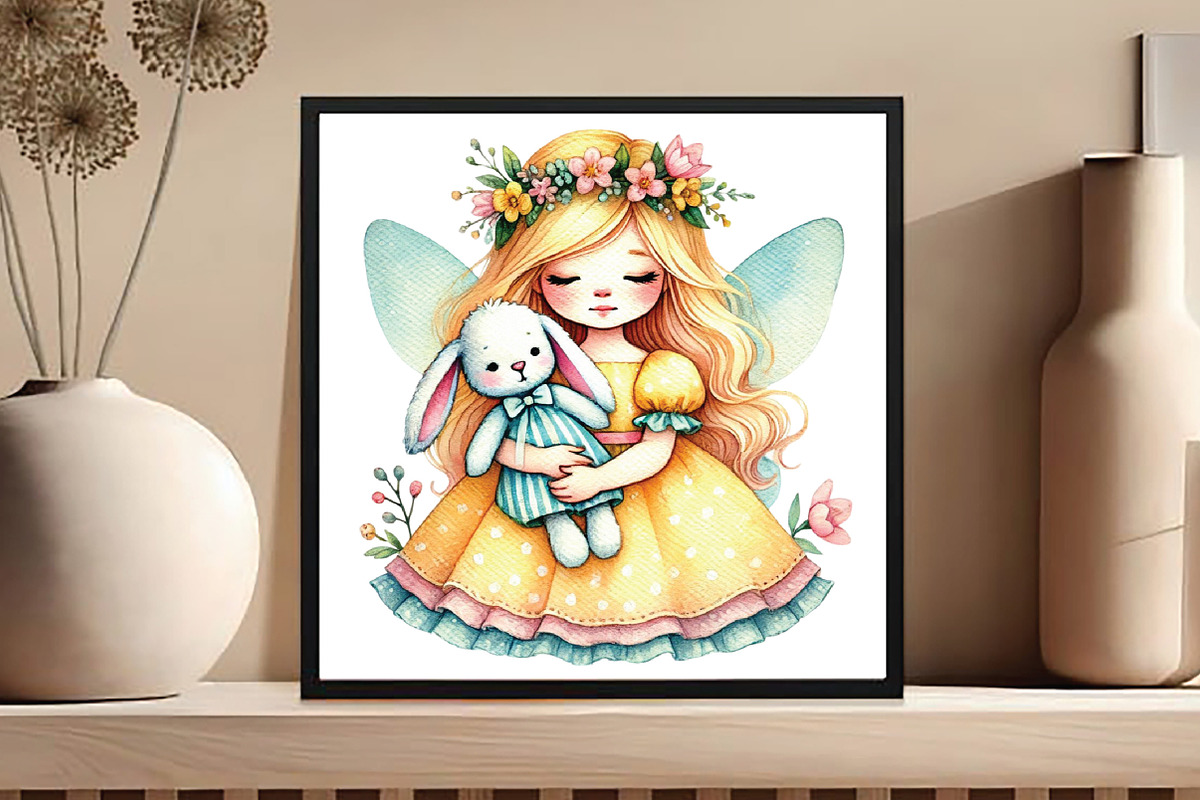 Happy Easter Fairy Sublimation Clipa, an Illustration by DreamCafeArt (Photo 4 of 5)
