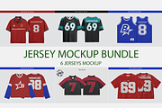 JERSEYS MOCKUP BUNDLE, a Shirt Mockup by Barmecide Mockup Studio (Thumbnail 1 of 7)
